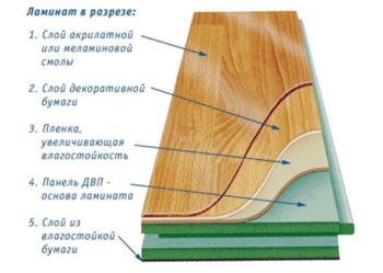 ламинат в разрезе