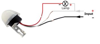 Монтаж уличного датчика освещения